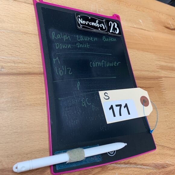 Vintage Ralph Lauren Yarmouth Shirt Mens 16.5 Blue Plaid Cotton Button Down 90s - Picture 9 of 10